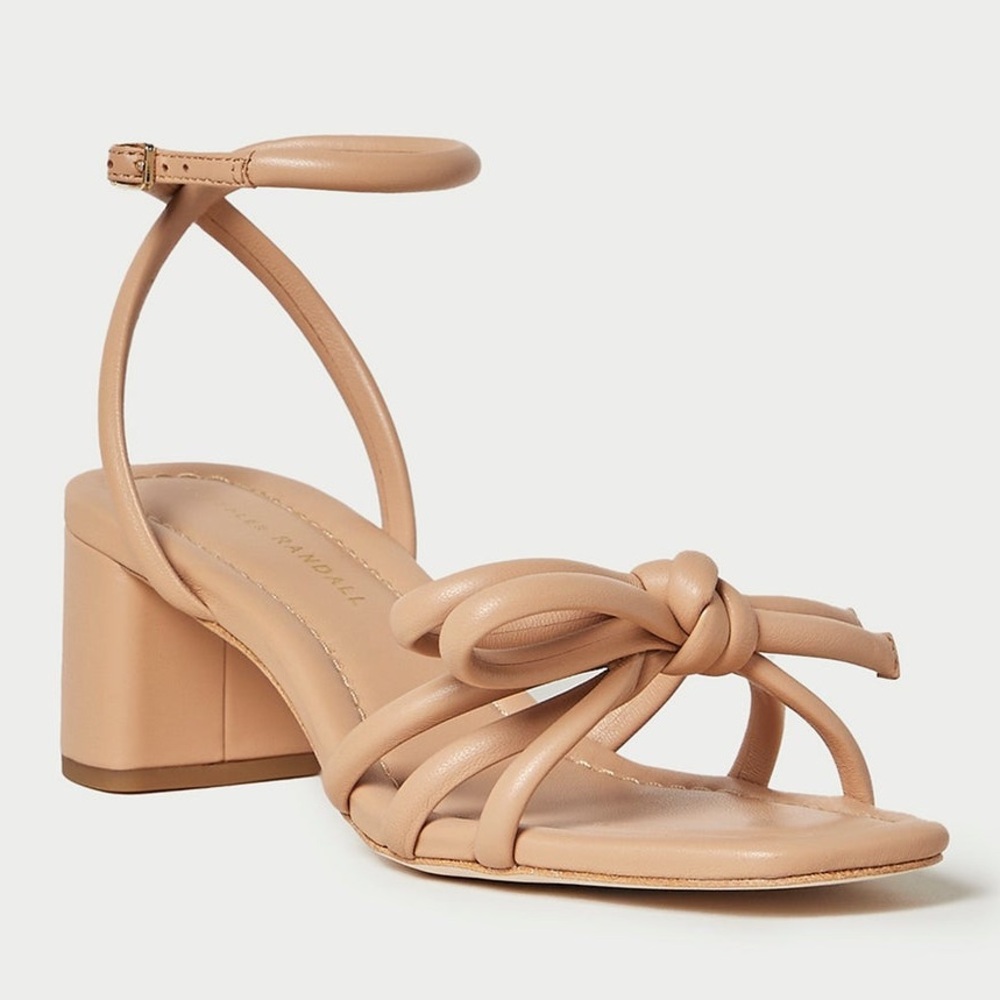 Loeffler Randall Mikel Dune Bow Mid-Heel Sandal size 10